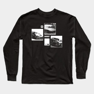 MITSUBISHI 3000GT Black 'N White Archive (Black Version) Long Sleeve T-Shirt